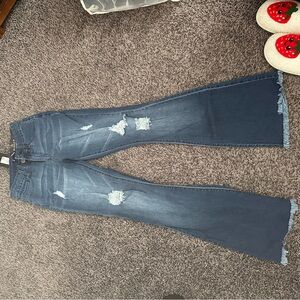 Women's Blue Distressed Jeans